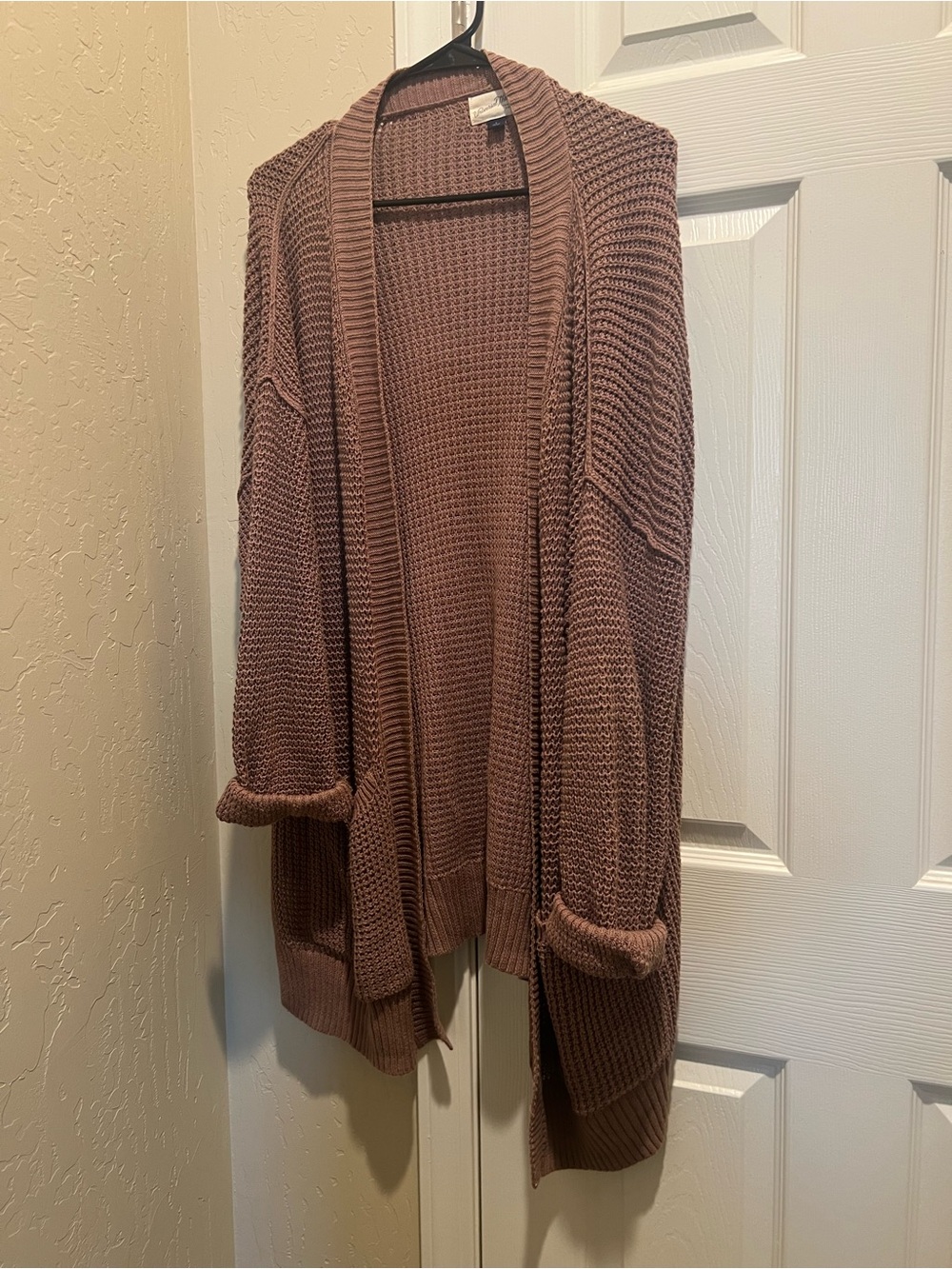 Universal Thread Dusty Mauve Open Cardigan